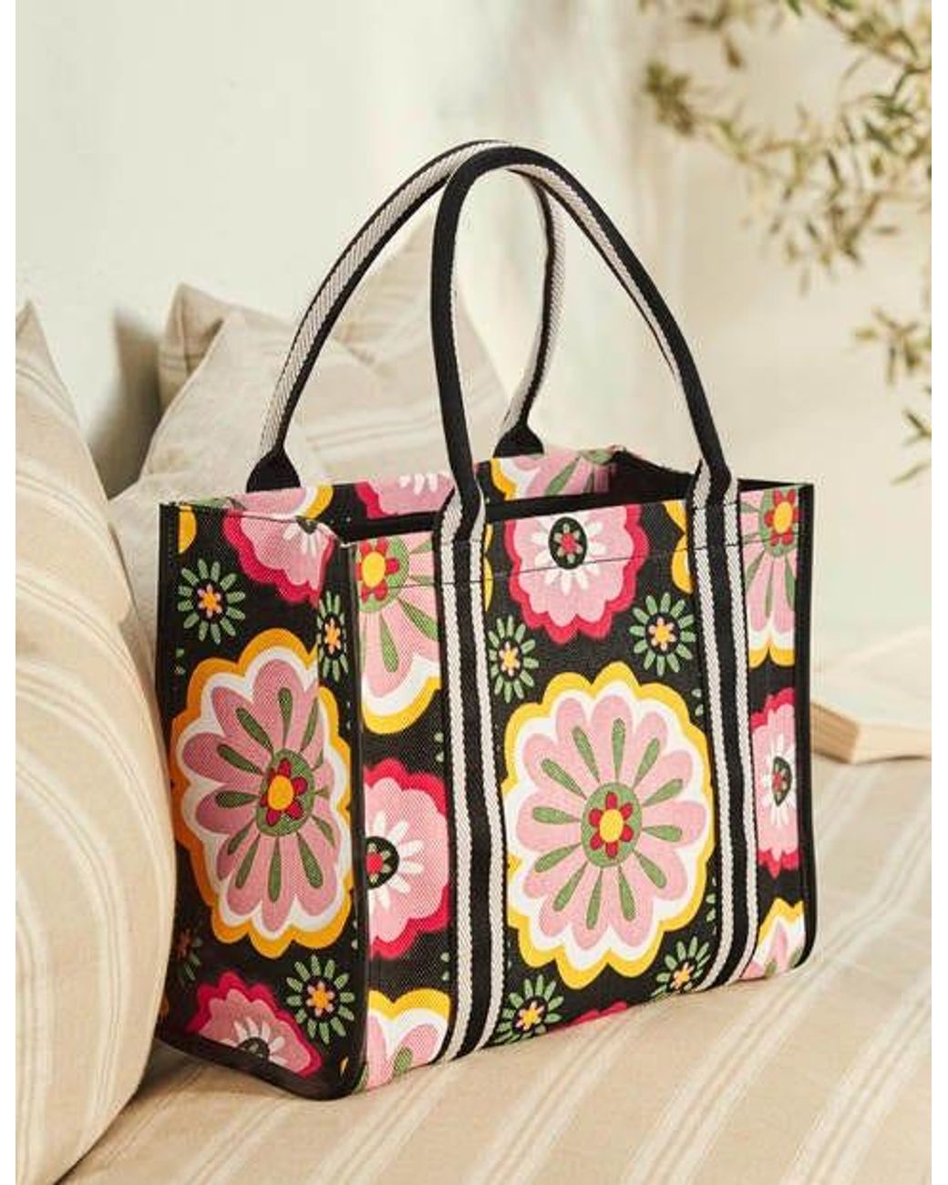 Boden Tilda Canvas Tote Bag Geo in Pink Lyst UK
