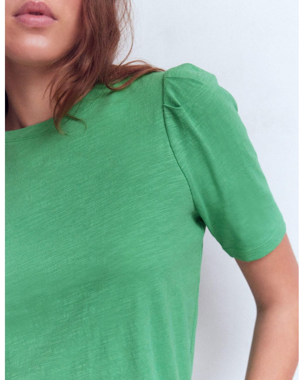 Boden Green Sophie Puff Sleeve T-Shirt