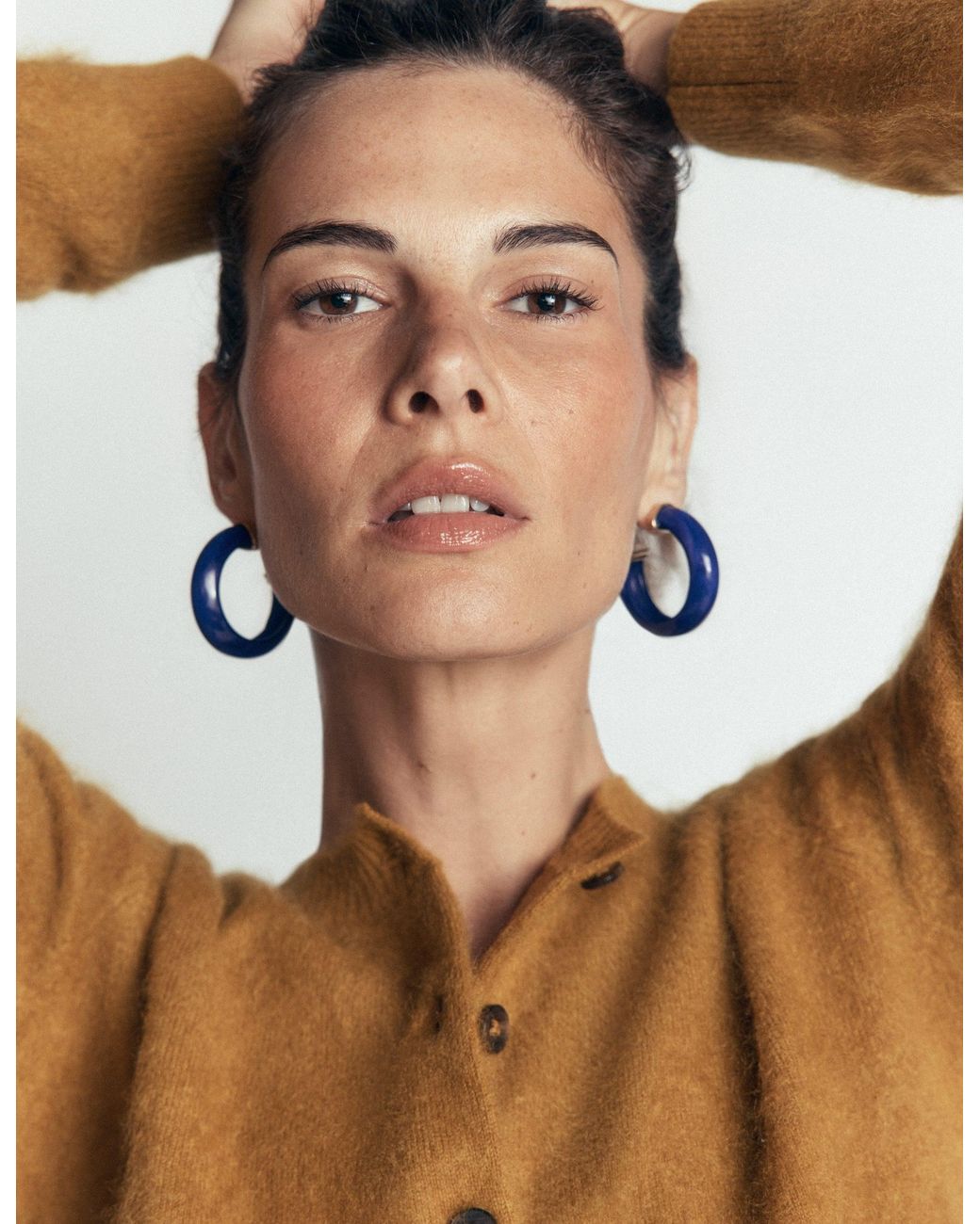 Boden Blue Chunky Resin Hoops