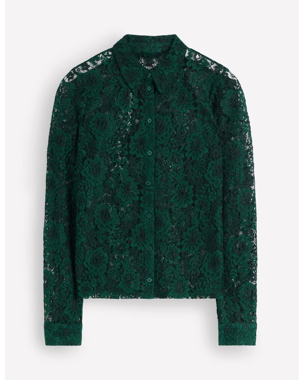 Boden Green Jersey Lace Shirt