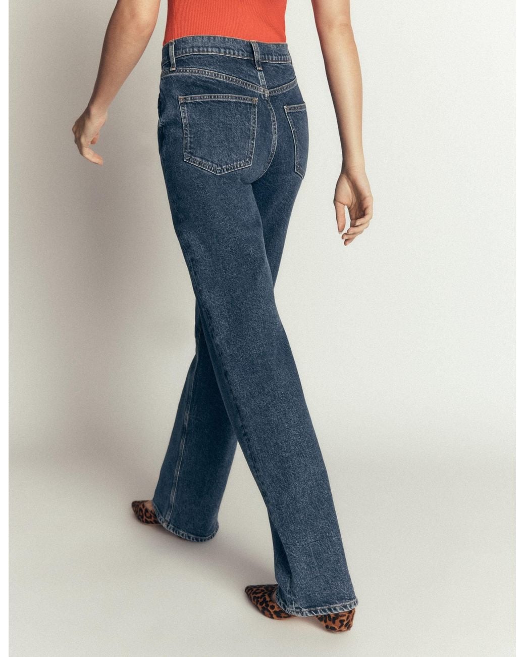Boden Blue High Rise Column Leg Jeans