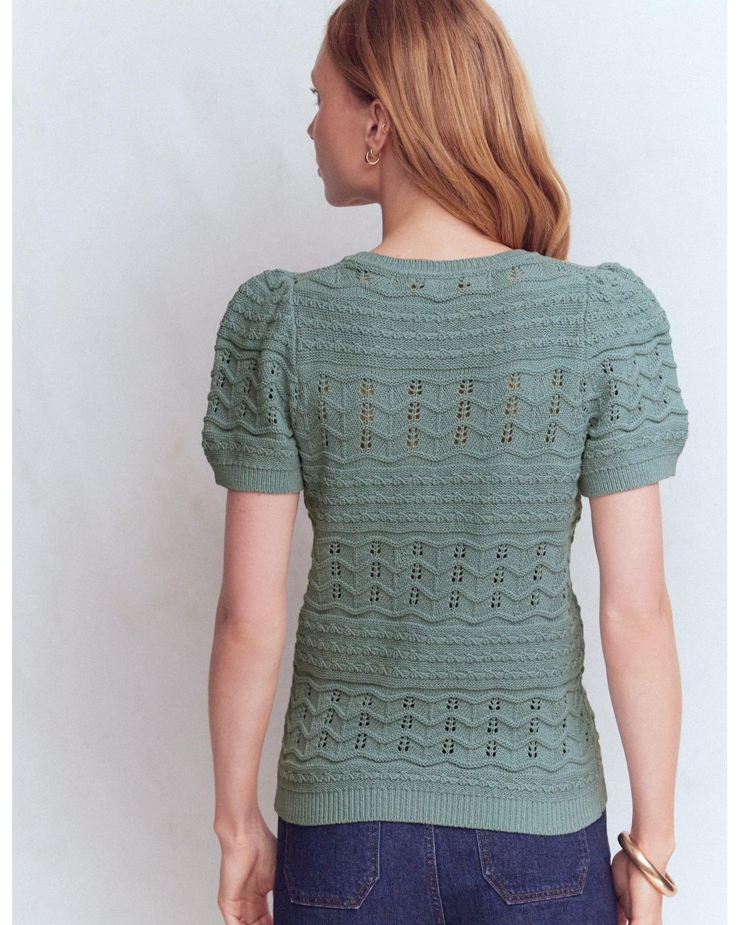 Boden Blue Monica Knitted T-Shirt