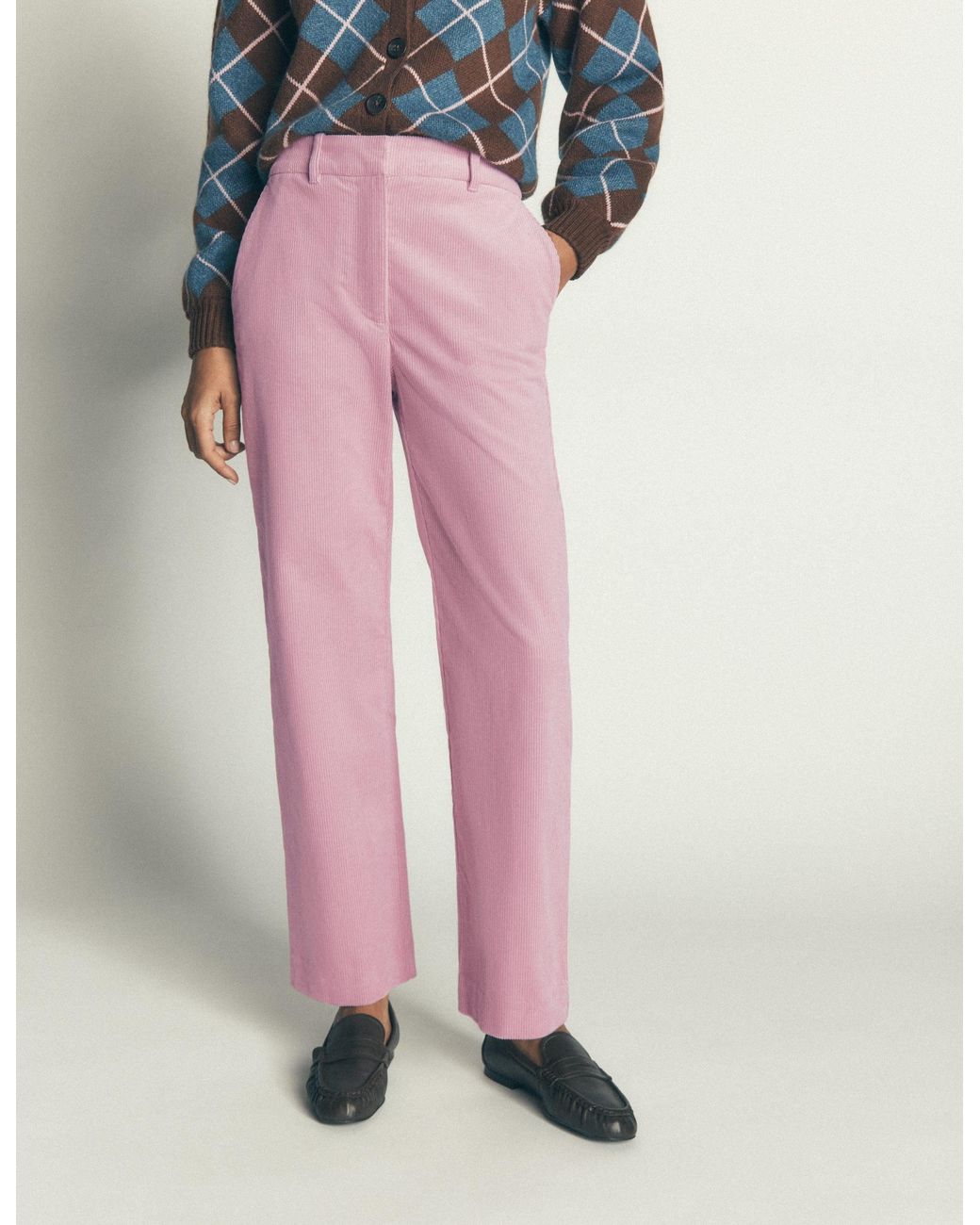 Boden Purple Canonbury Cord 7/8 Trousers