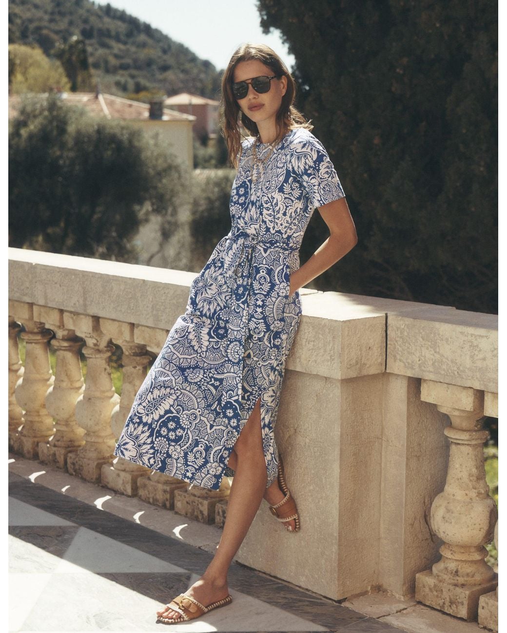 Boden Blue T-Shirt Jersey Midi Dress