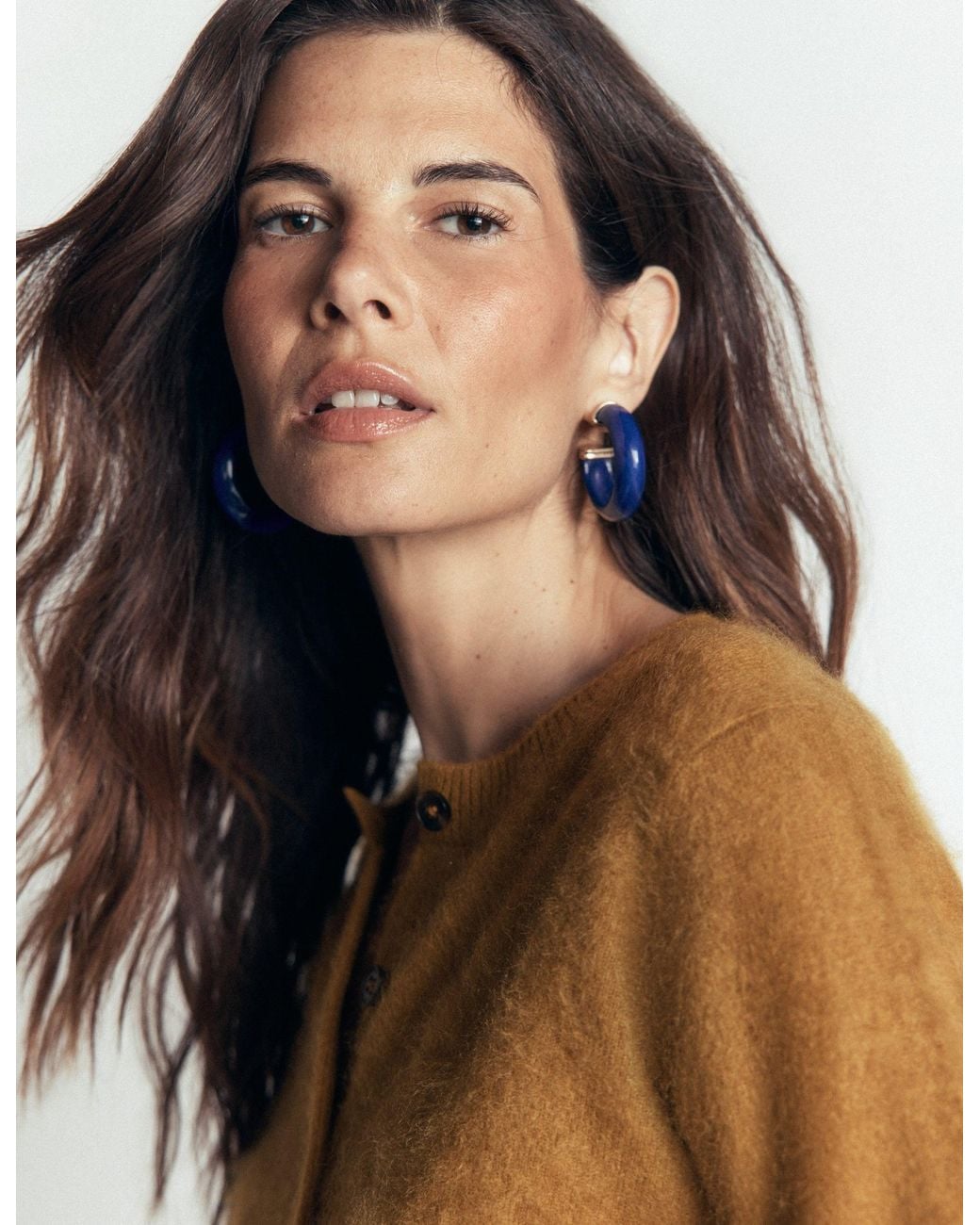 Boden Blue Chunky Resin Hoops