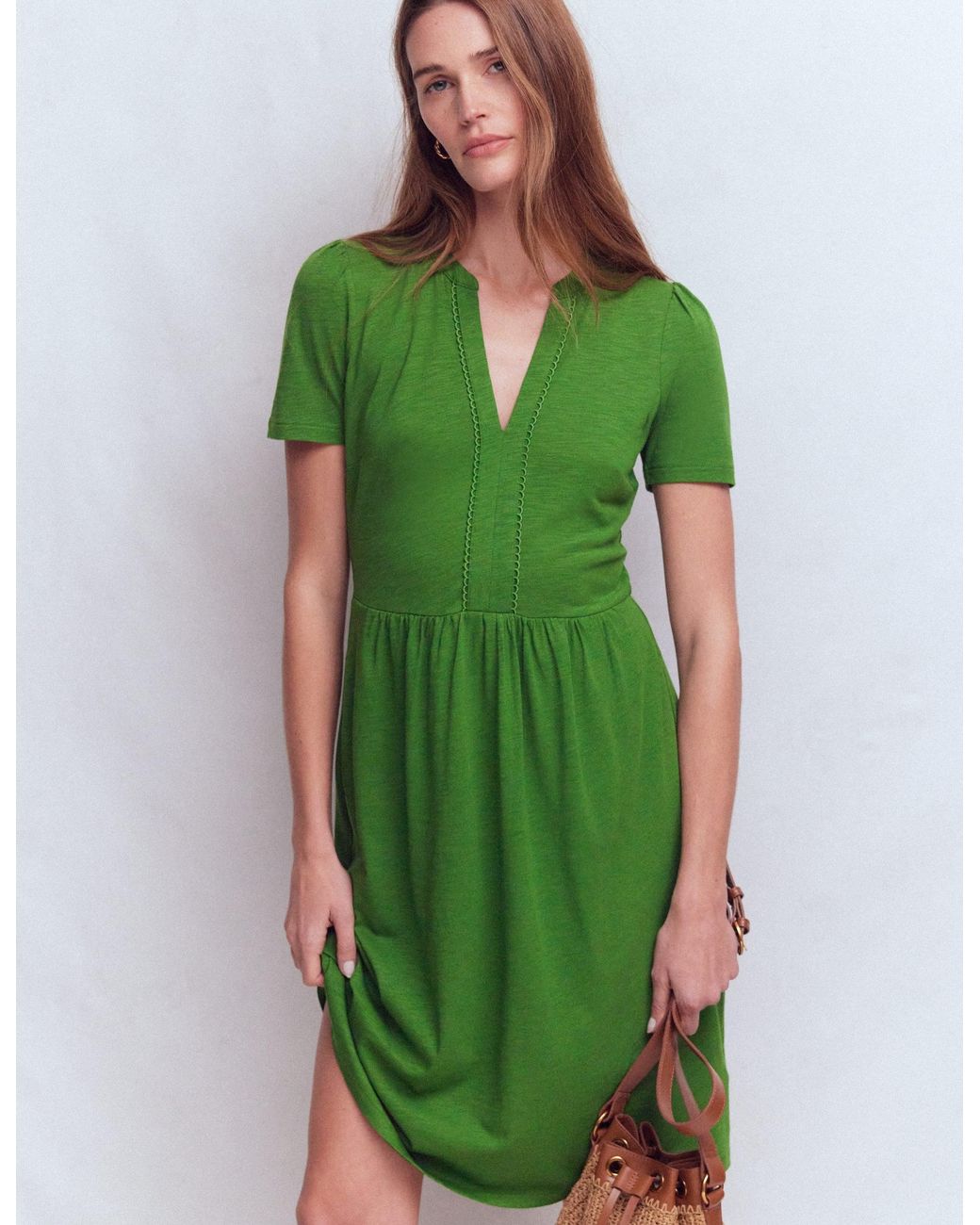 Boden Green Naomi Short Jersey Dress