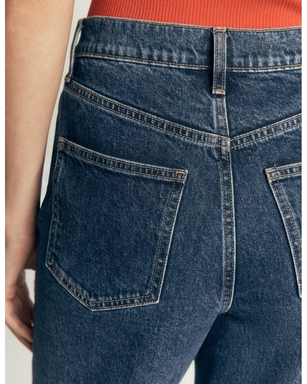 Boden Blue High Rise Column Leg Jeans