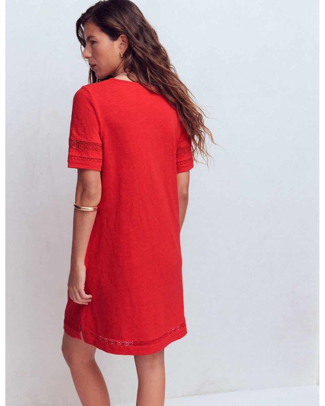 Boden Red Hattie Jersey T-Shirt Dress