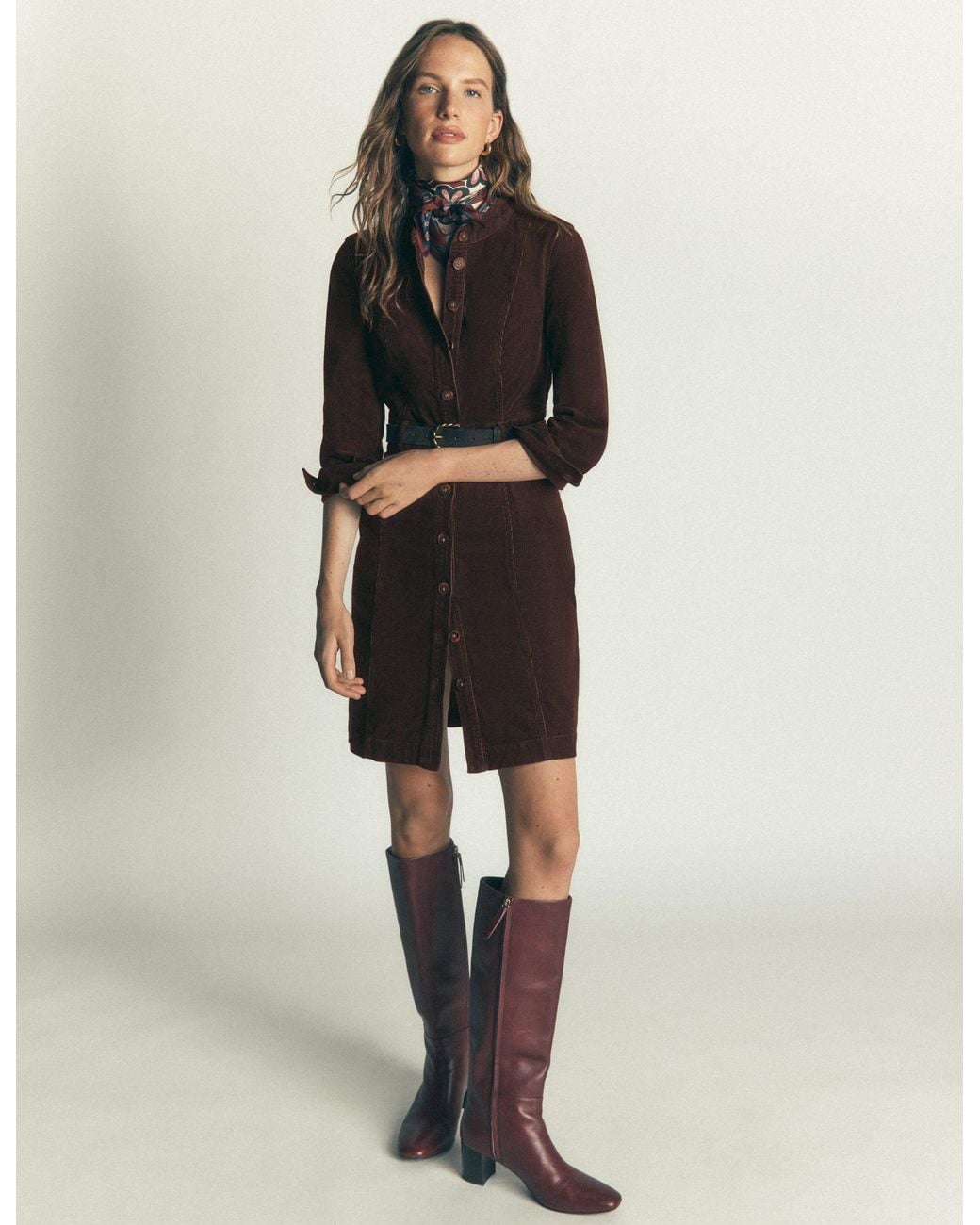 Boden Black Zara Cord Short Dress