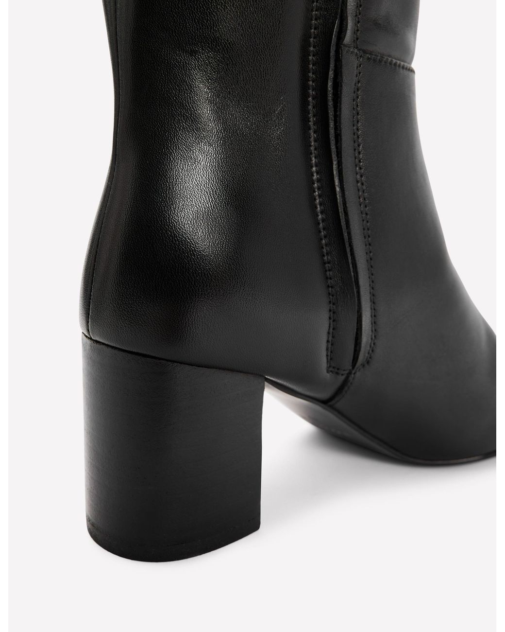 Boden Black Seam Detail Knee Boots