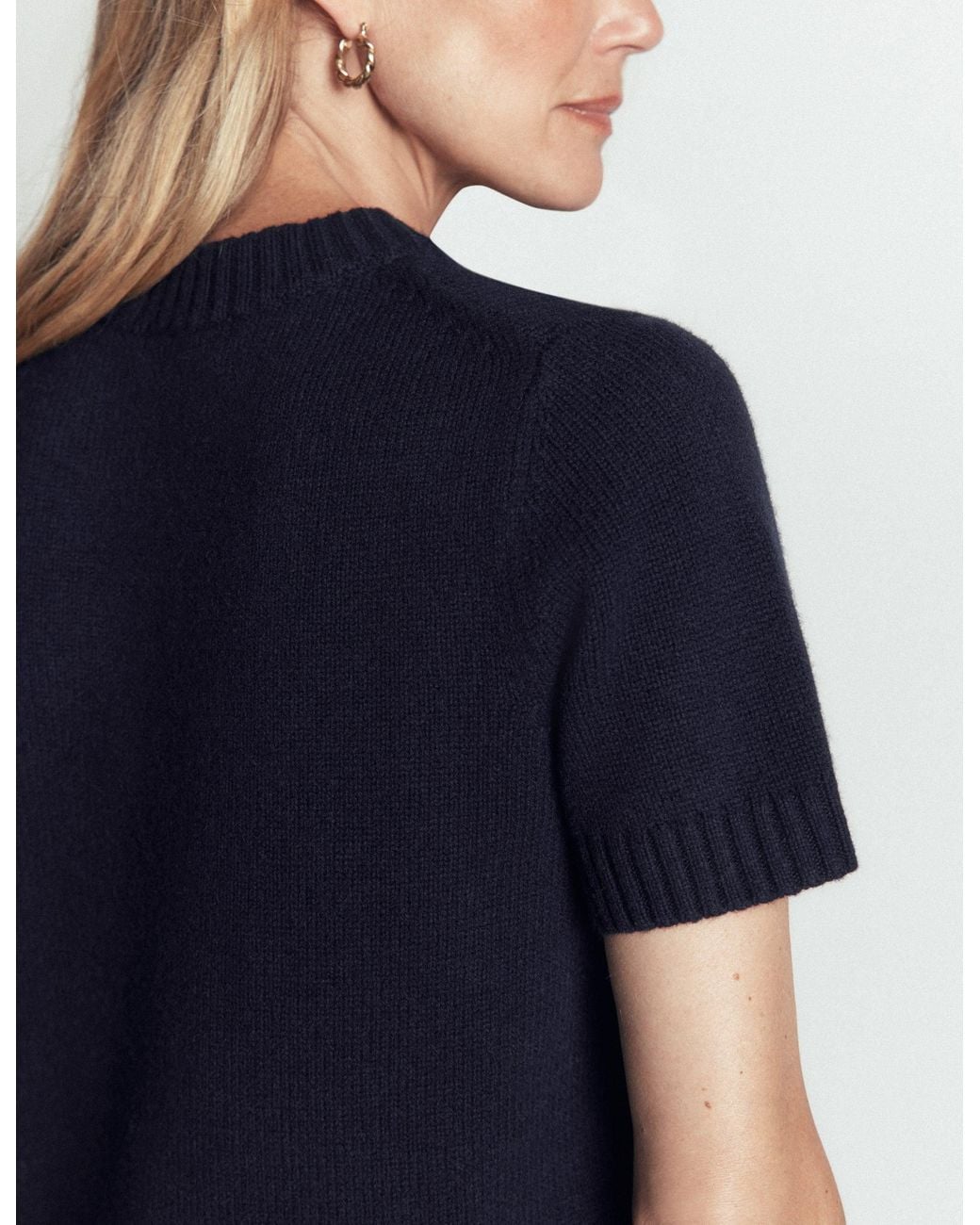 Boden Blue Marta Merino Wool T-Shirt