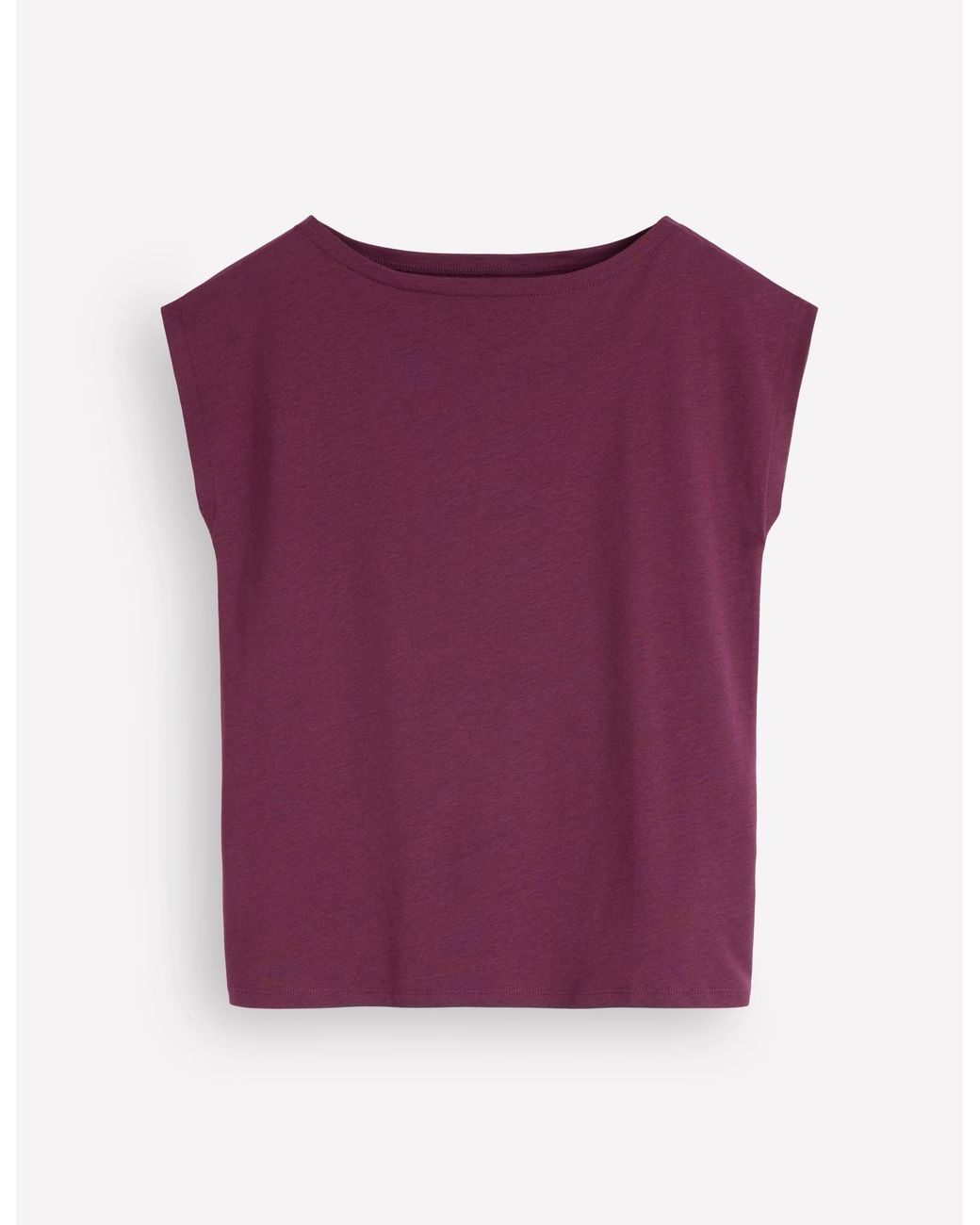 Boden Brown Supersoft Slash Neck T-Shirt