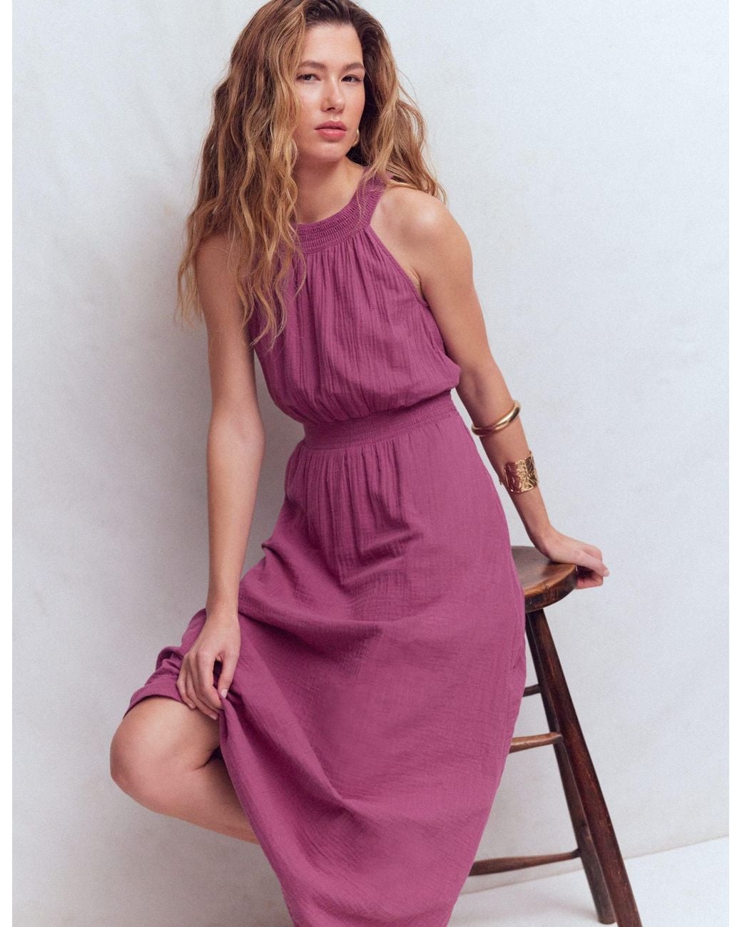 Boden Pink Daphne Double Cloth Dress