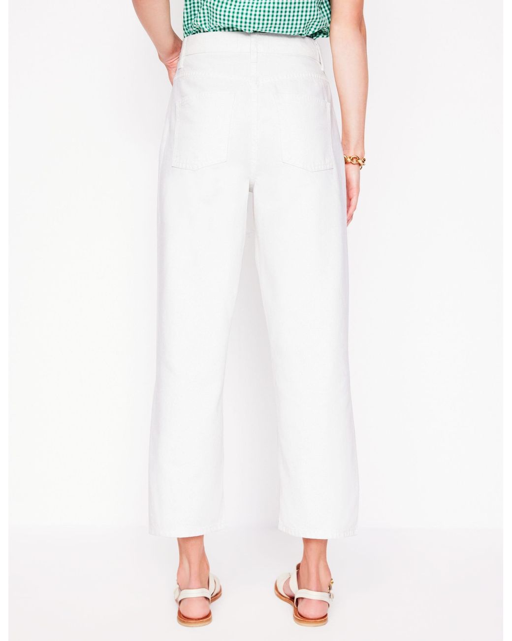 Boden Blue Barrel Leg Jeans
