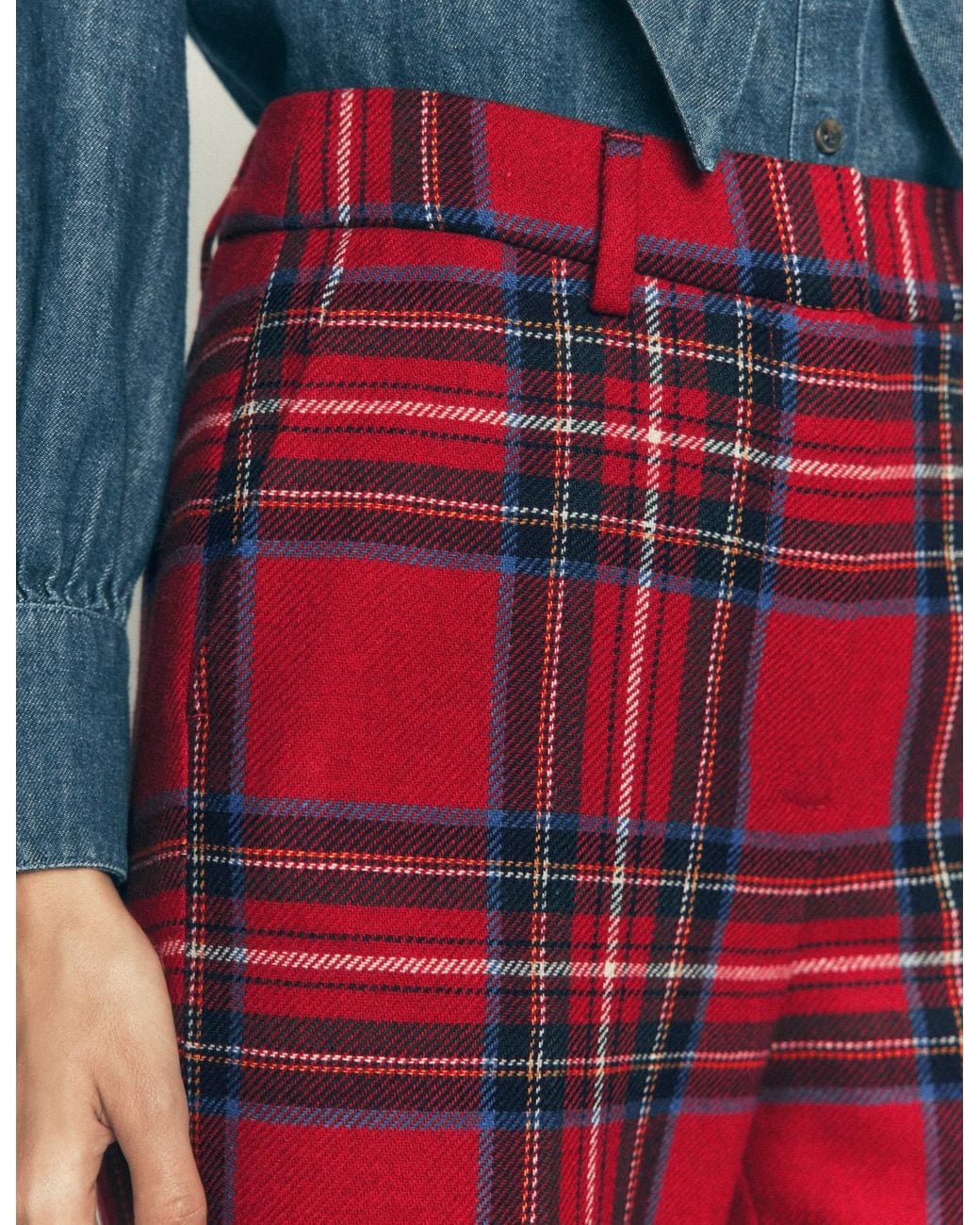 Boden Blue Canonbury Wool Blend Trousers
