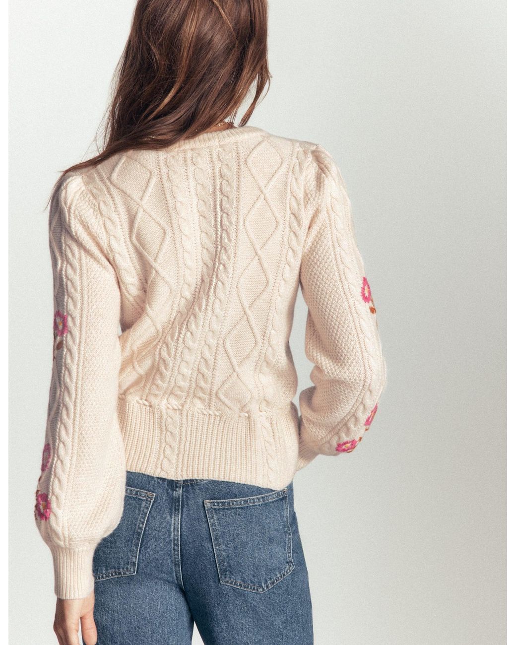 Boden Brown Cable Knitted Cardigan