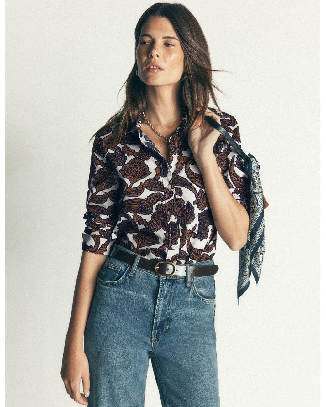 Boden Blue The New Sienna Cotton Shirt