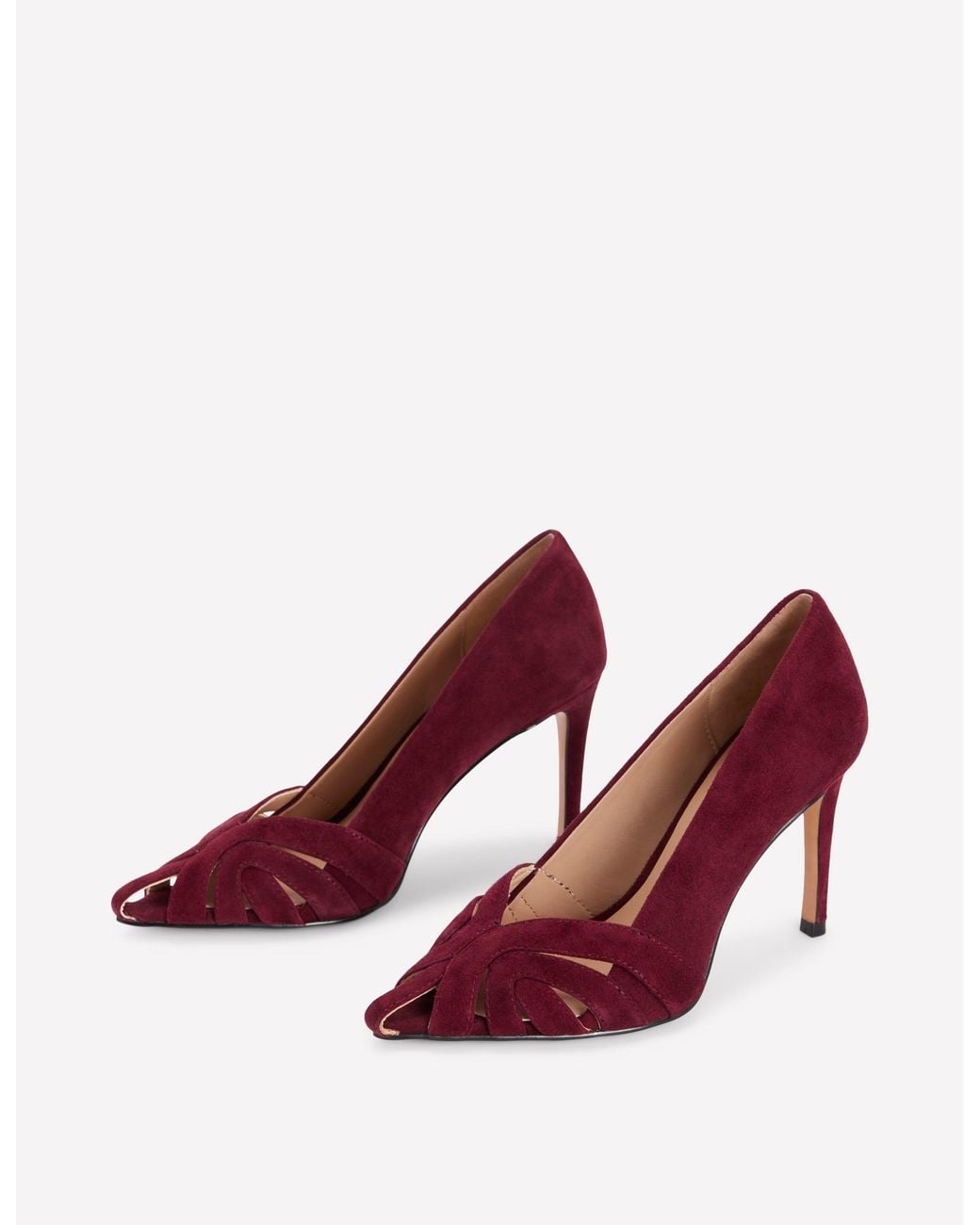Boden Red Caged Court Shoes