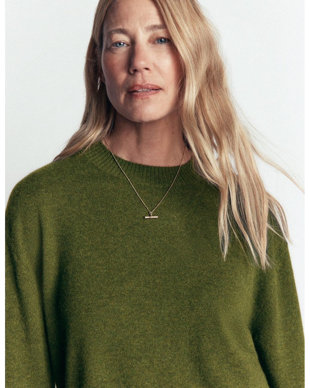 Boden Green Fay Cashmere Crew Neck Sweater