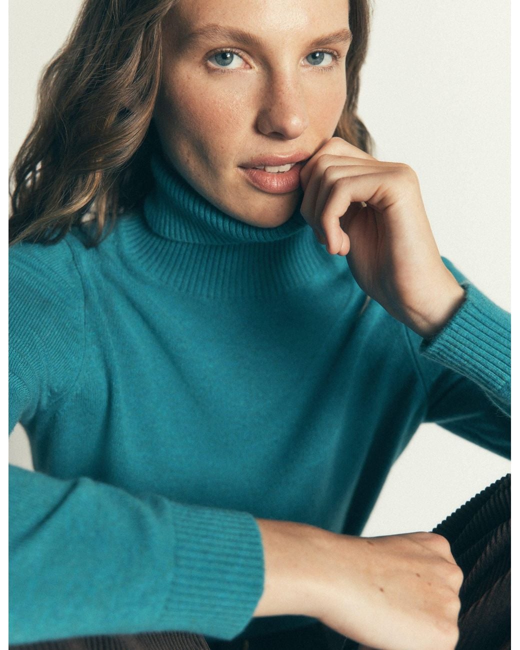 Boden Blue Elsie Cashmere Roll Neck