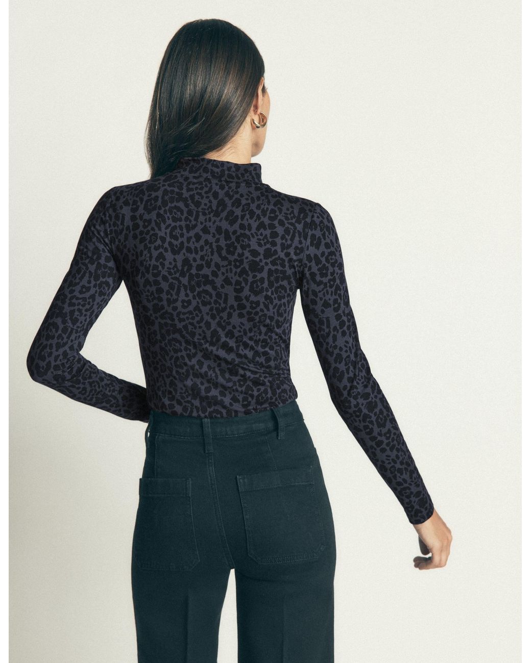Boden Blue High Neck Jersey Top