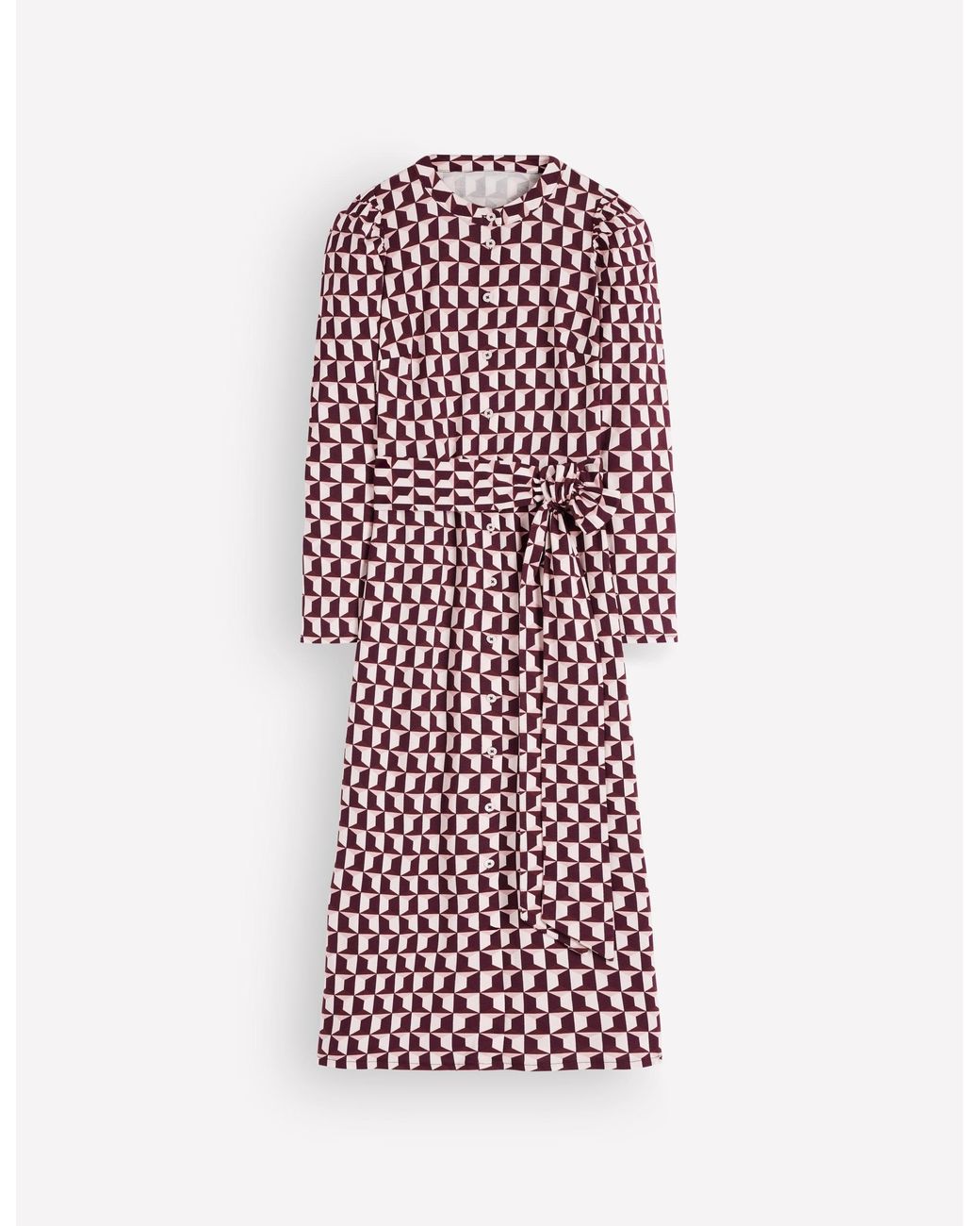Boden White Honor Column Jersey Midi Dress