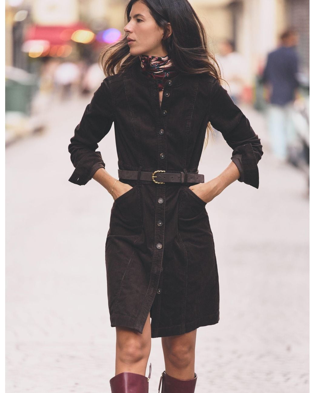 Boden Black Zara Cord Short Dress