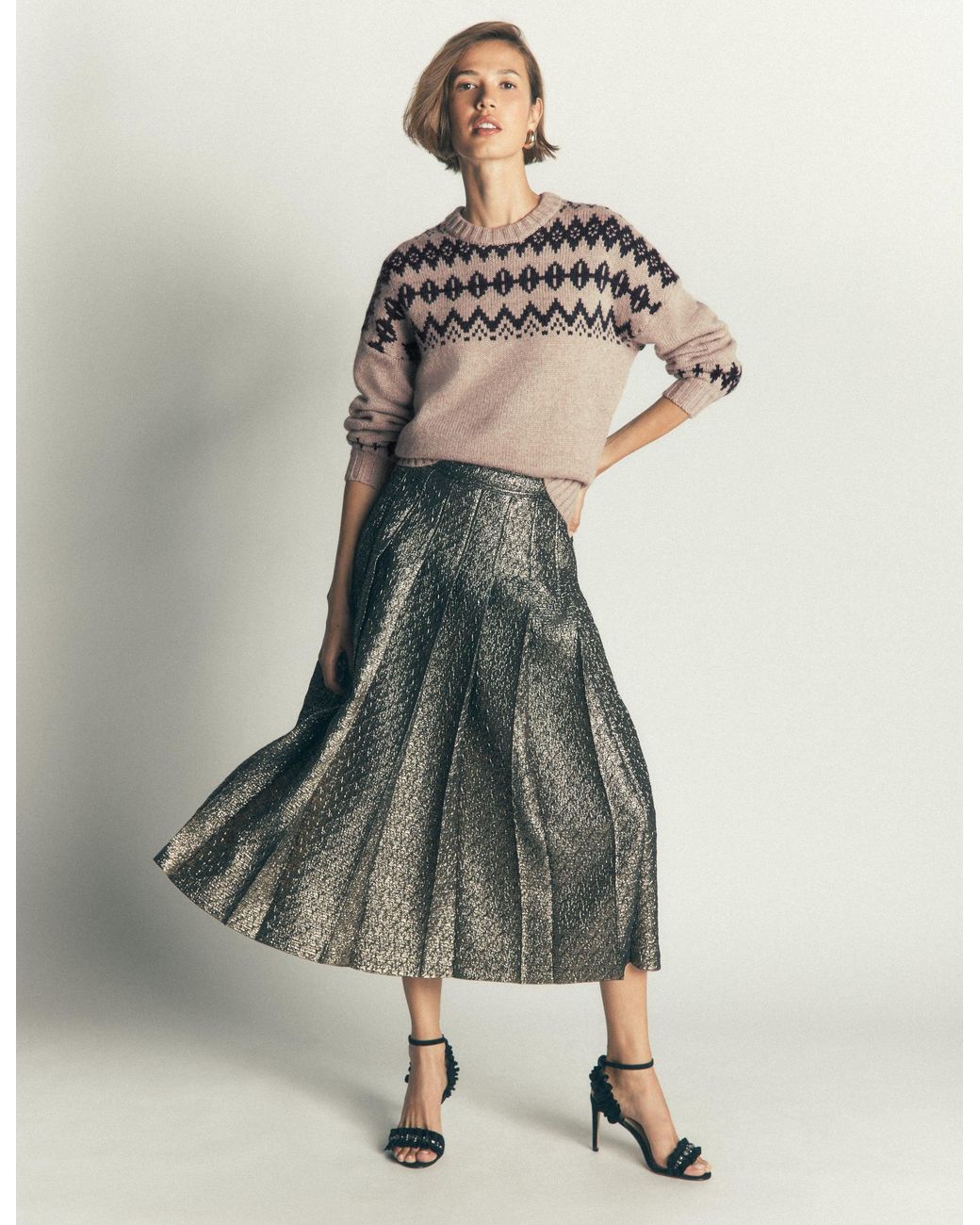 Boden Natural Chunky Fair Isle Jumper