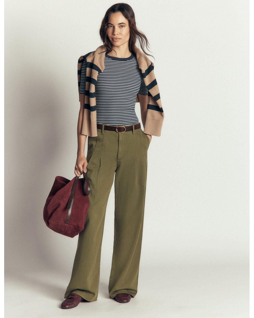 Boden Green Mayfair Pleat Detail Trousers