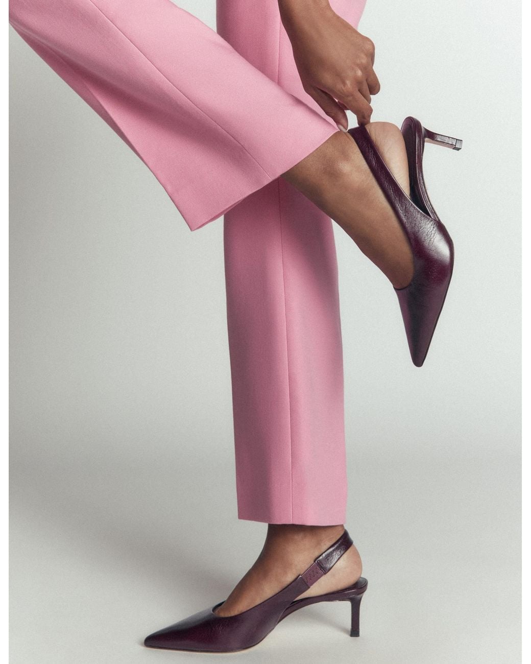 Boden Pink Hope Slingback Heels