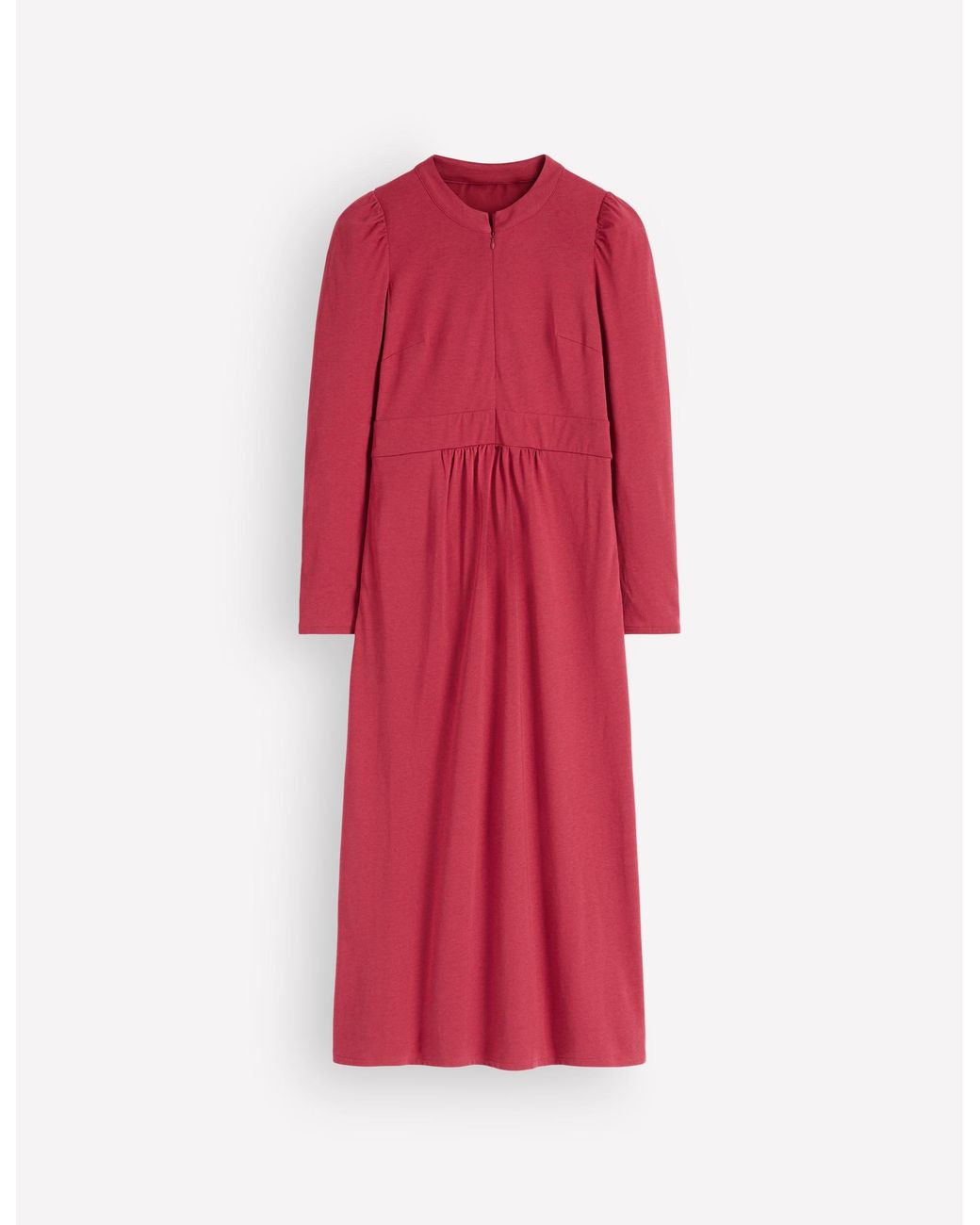 Boden Red Hope Zip Detail Jersey Dress
