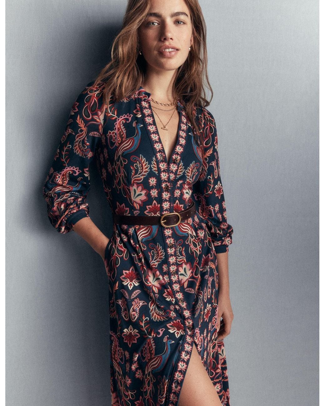 Boden Blue Juliet Jersey Midi Dress