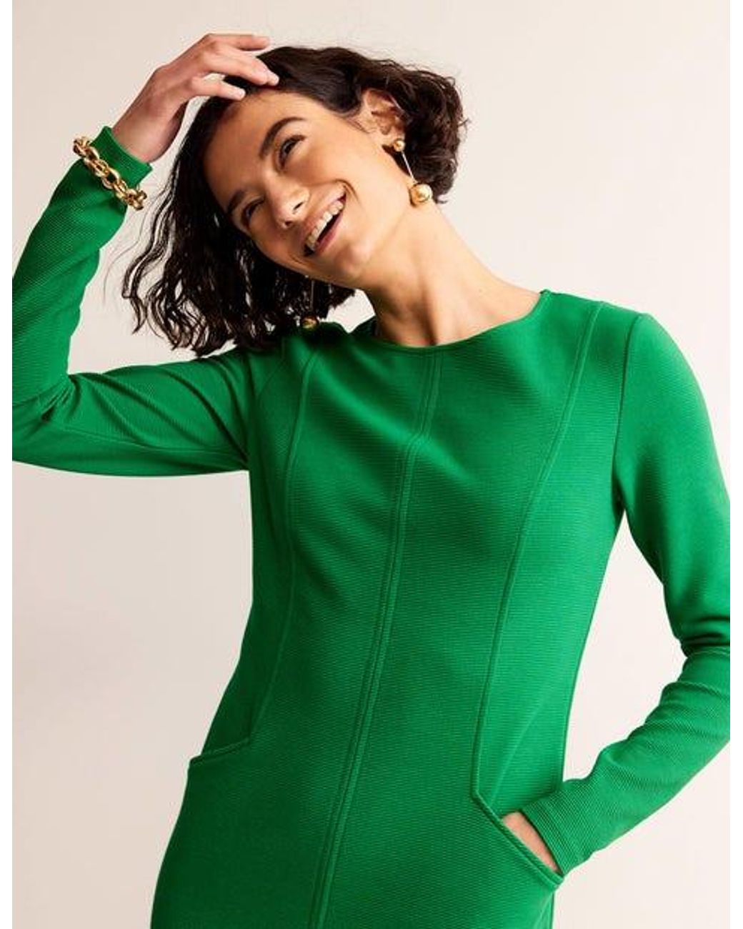Boden Ellen Ottoman Dress in Green | Lyst