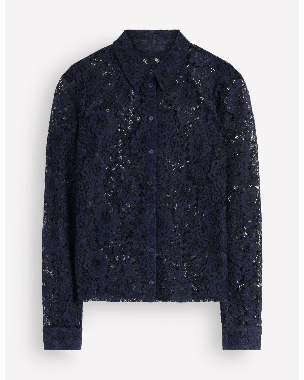 Boden Blue Jersey Lace Shirt