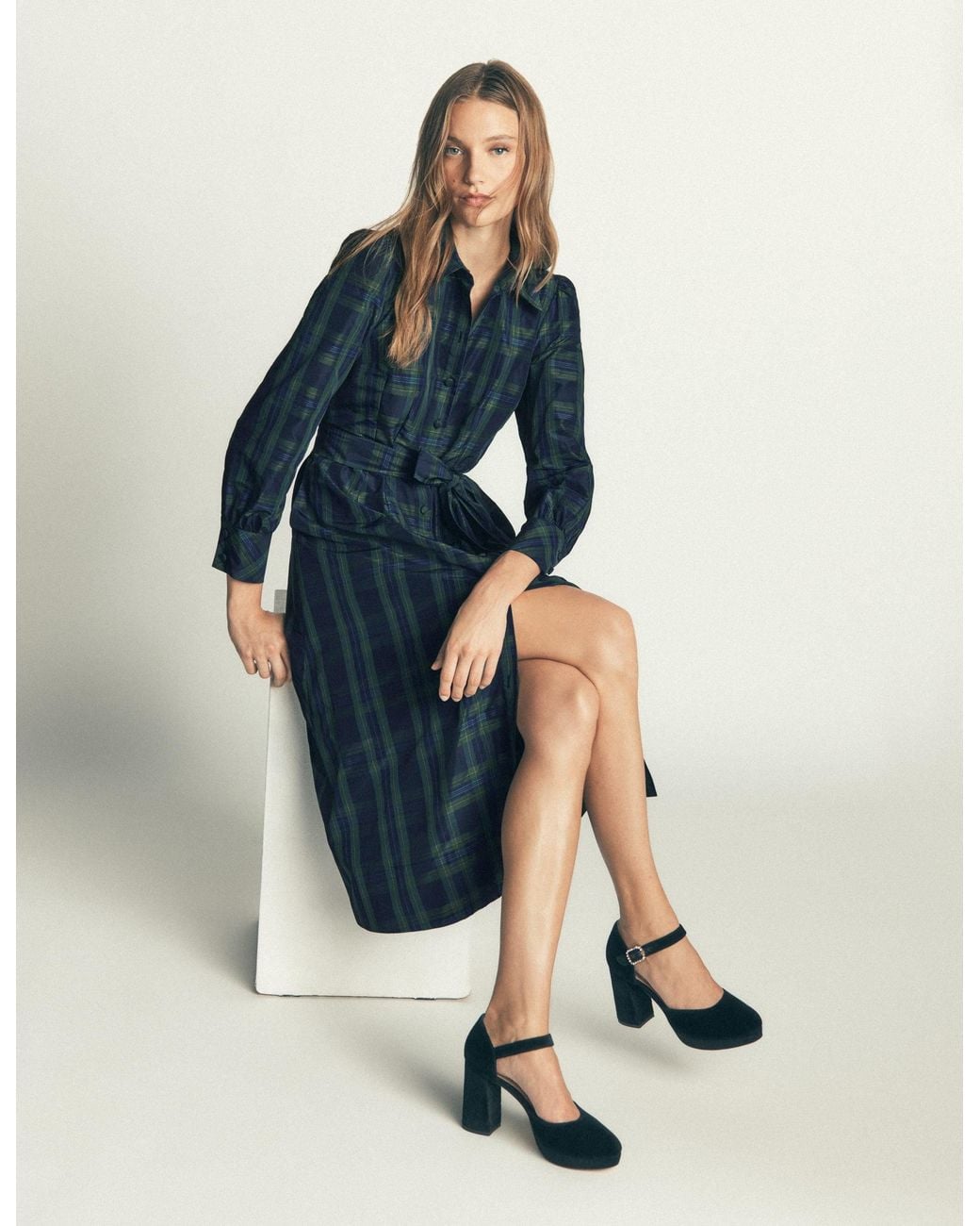 Boden Blue Maeve Occasion Shirt Dress