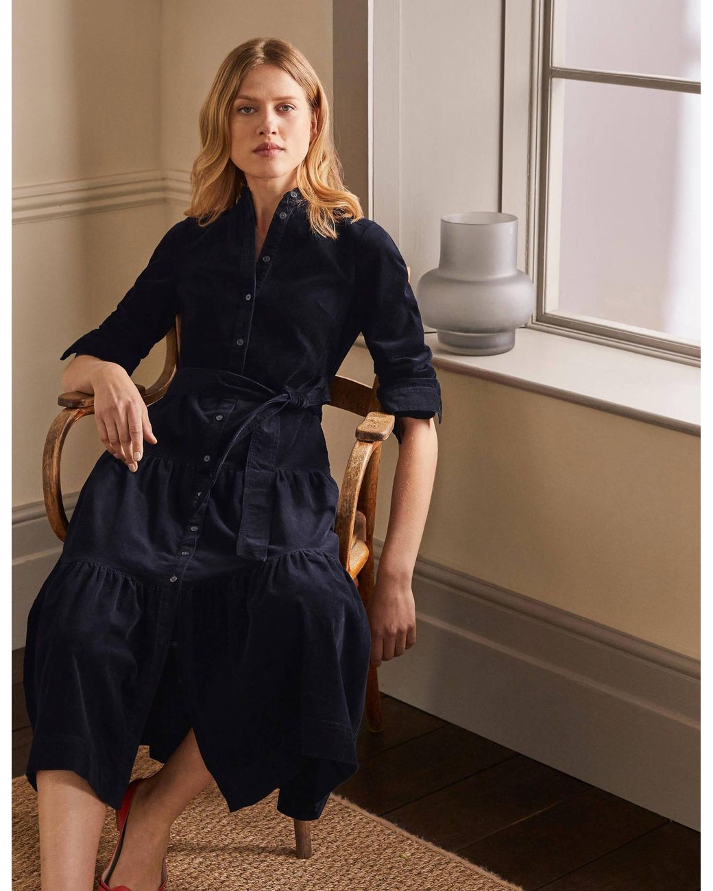 Boden Ellen Tiered Shirt Dress in Blue Lyst UK