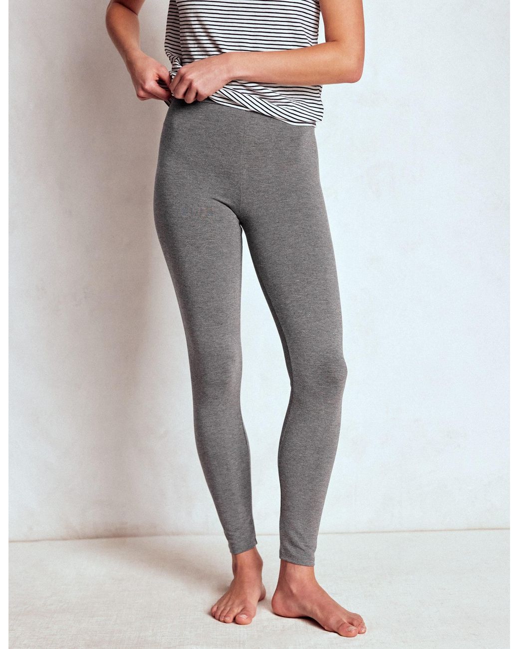 Boden Gray High Rise Jersey Leggings