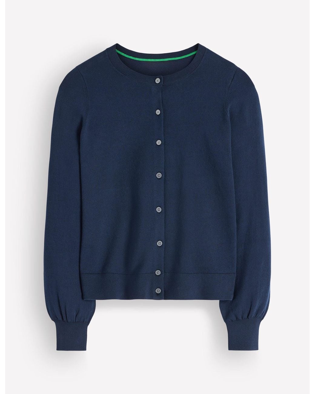 Boden Blue Camilla Cotton Crew Cardigan