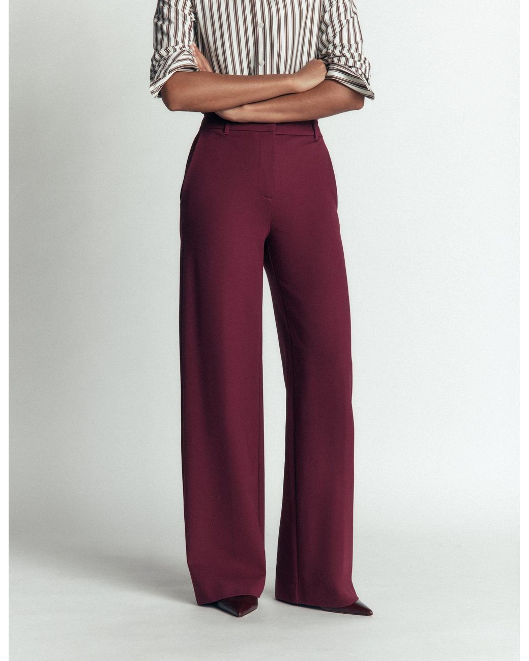 Boden Red Belgravia Ponte Trousers