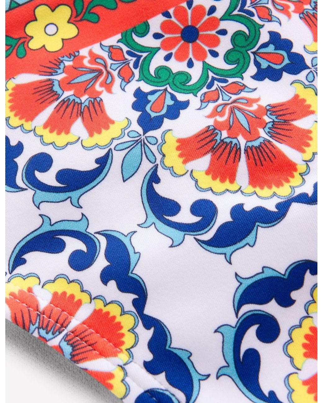 Boden Blue Porto Bikini Bottoms-Multi, Decorative Dandelion