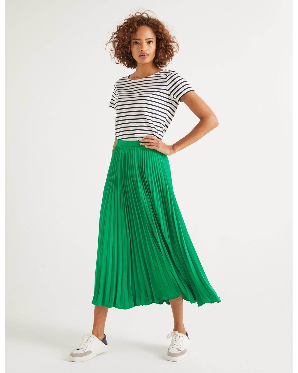 Boden Kristen Pleated Skirt Highland , Highland in Green | Lyst