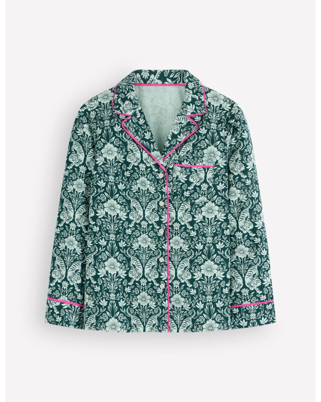 Boden Blue Brushed Cotton Pyjama Shirt