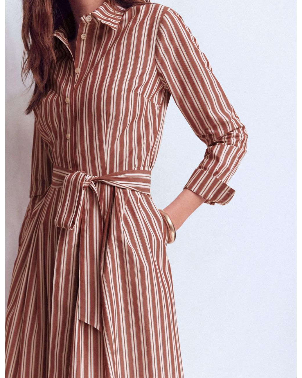 Boden Brown Alexa Long Sleeve Midi Dress