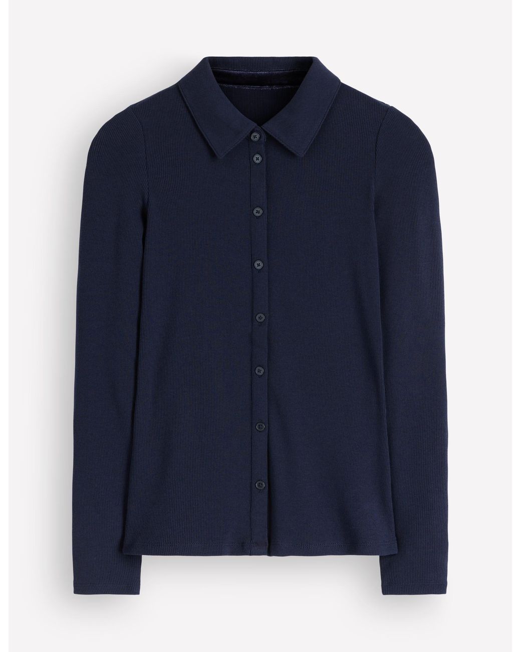 Boden Blue Jersey Velvet Ribbed Shirt