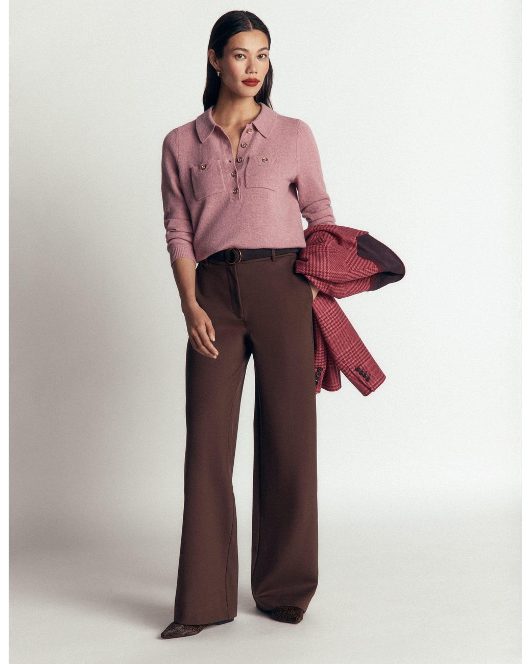 Boden Red Belgravia Ponte Trousers