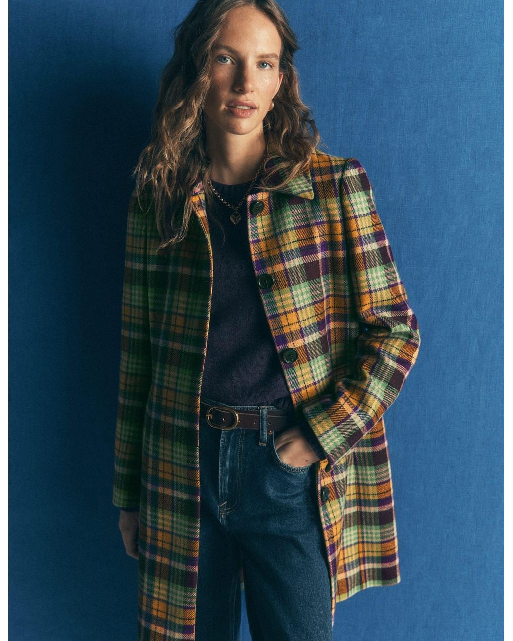 Boden Blue Aylesford Wool Coat