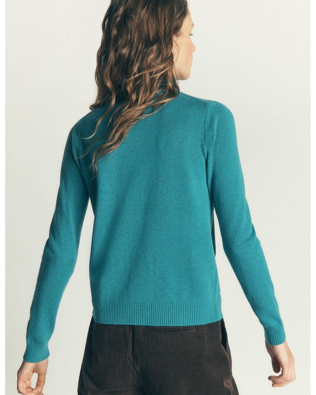 Boden Blue Elsie Cashmere Roll Neck