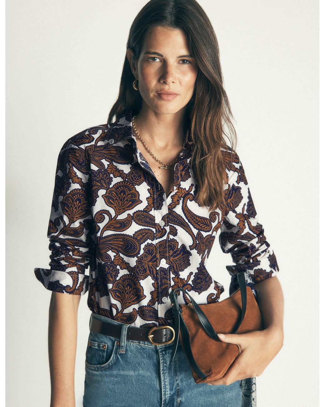 Boden Blue The New Sienna Cotton Shirt