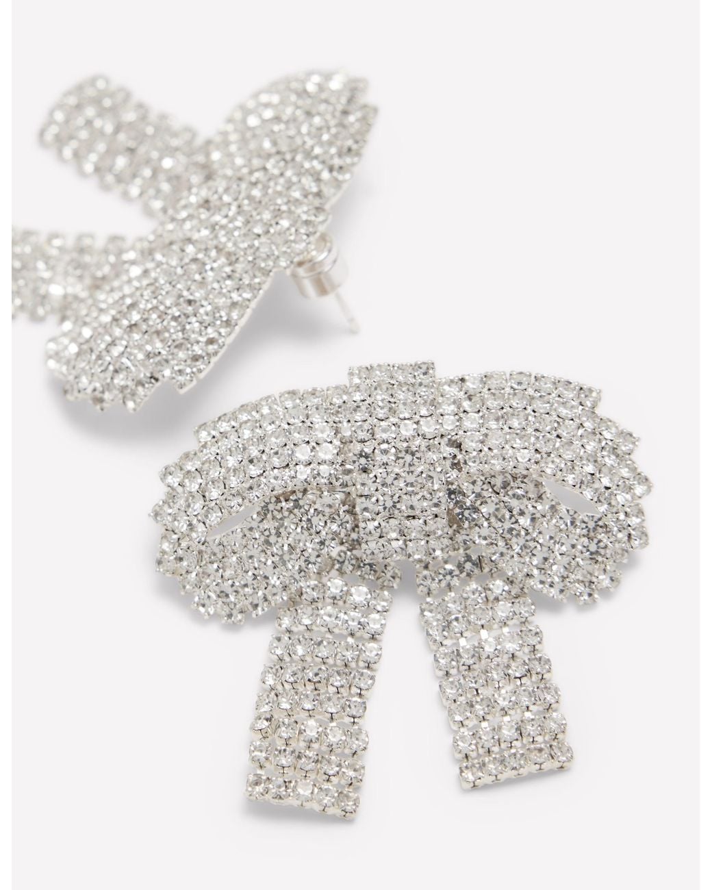 Boden White Jewel Bow Earrings