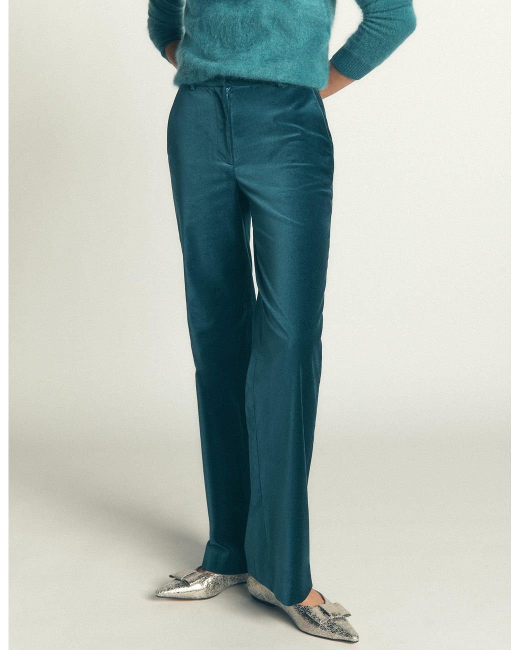 Boden Blue Fitzrovia Velvet Trousers